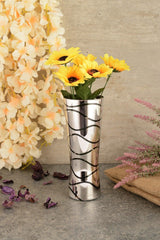 Nisaluce Home-rose Glass Vase-silver Plated - Swordslife