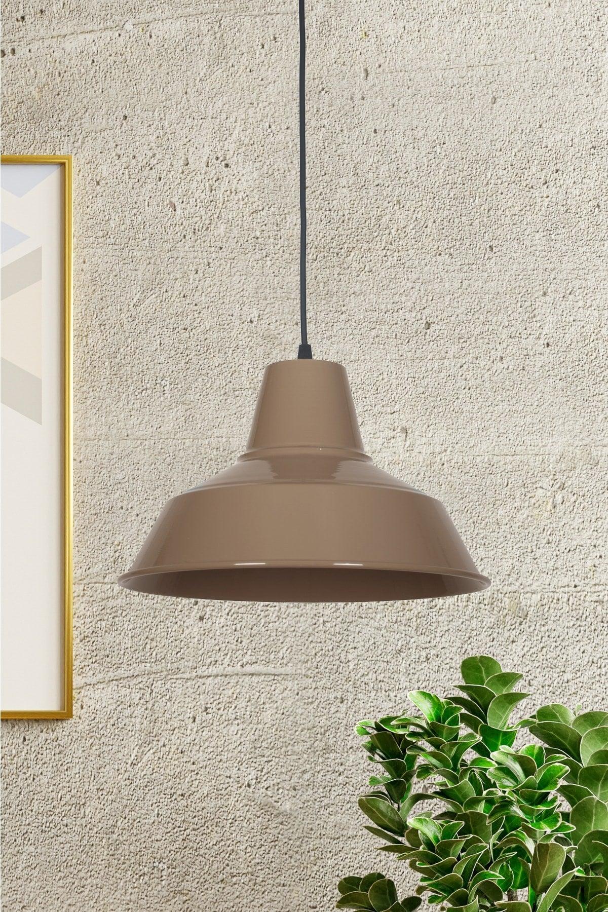 No33 Modern Design Brown Color Metal Pendant Lamp Cafe - Kitchen Single Chandelier - Swordslife