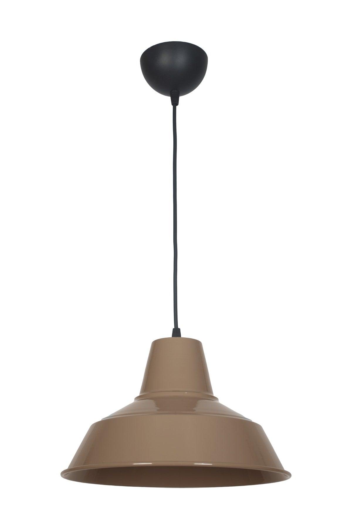 No33 Modern Design Brown Color Metal Pendant Lamp Cafe - Kitchen Single Chandelier - Swordslife