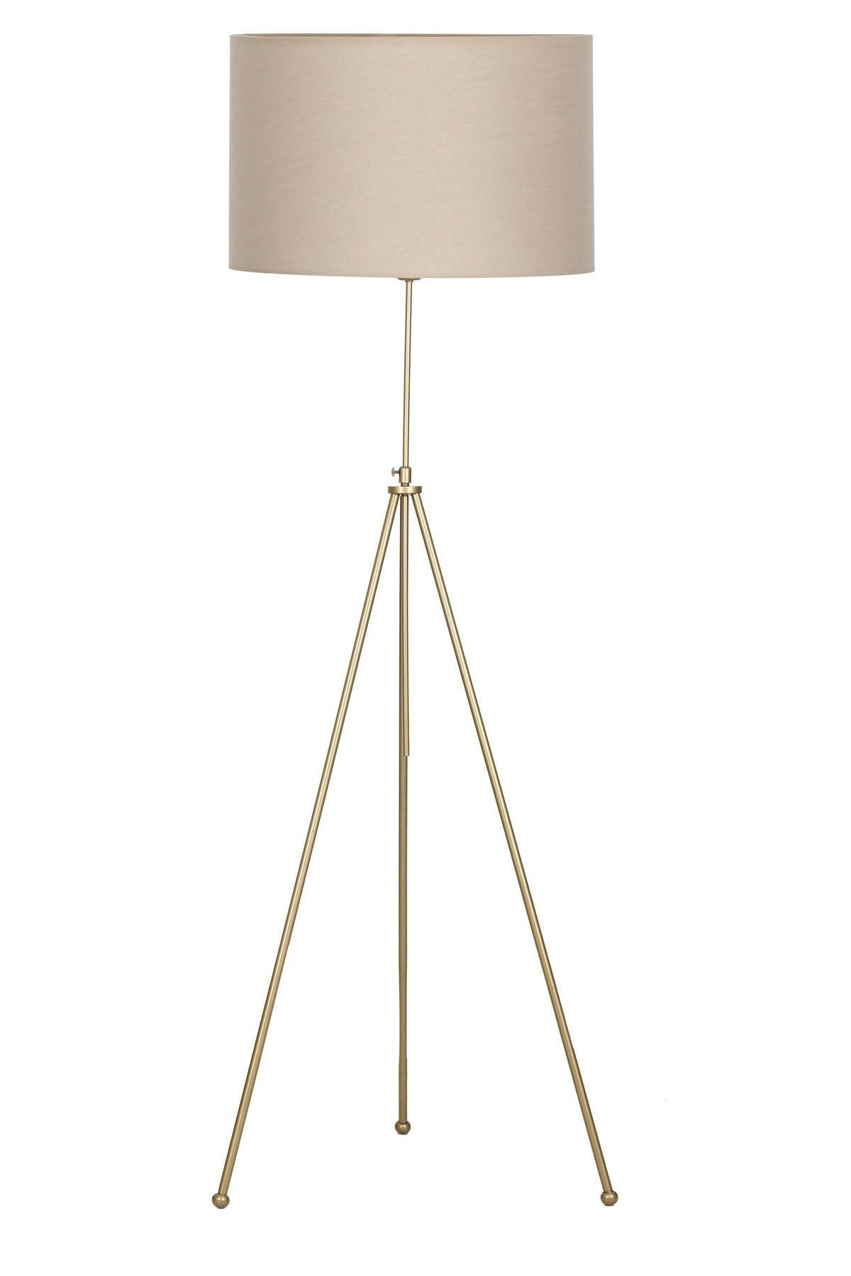 Noa Tumbled Tripod Height Adjustable Metal Floor Lamp - Cream - Swordslife