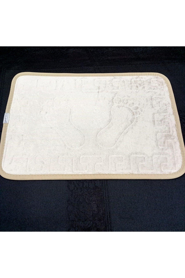 Non-Slip Base Bath Mat Footprint Beige Color 40 X 60 Cm - Swordslife