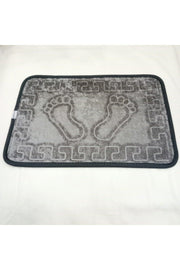 Non-Slip Base Bath Mat Footprint Gray Color - Swordslife