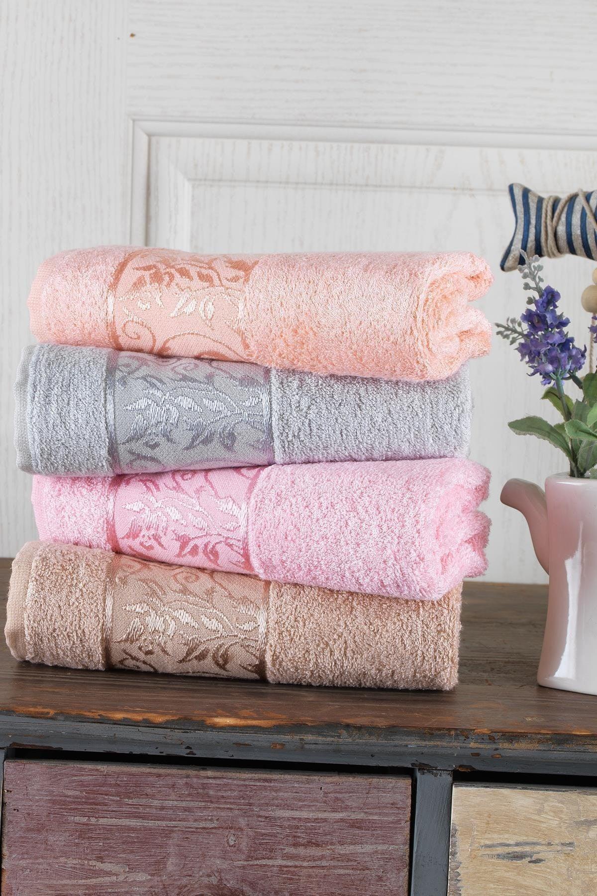Nora Bamboo Set of 4 50x90 Cm Hand And Face Towels