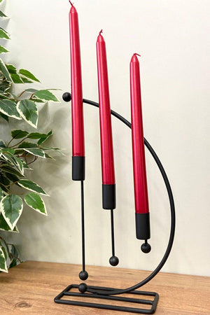 Nota Model Metal 3 Pcs Candlestick Triple Candle Holder