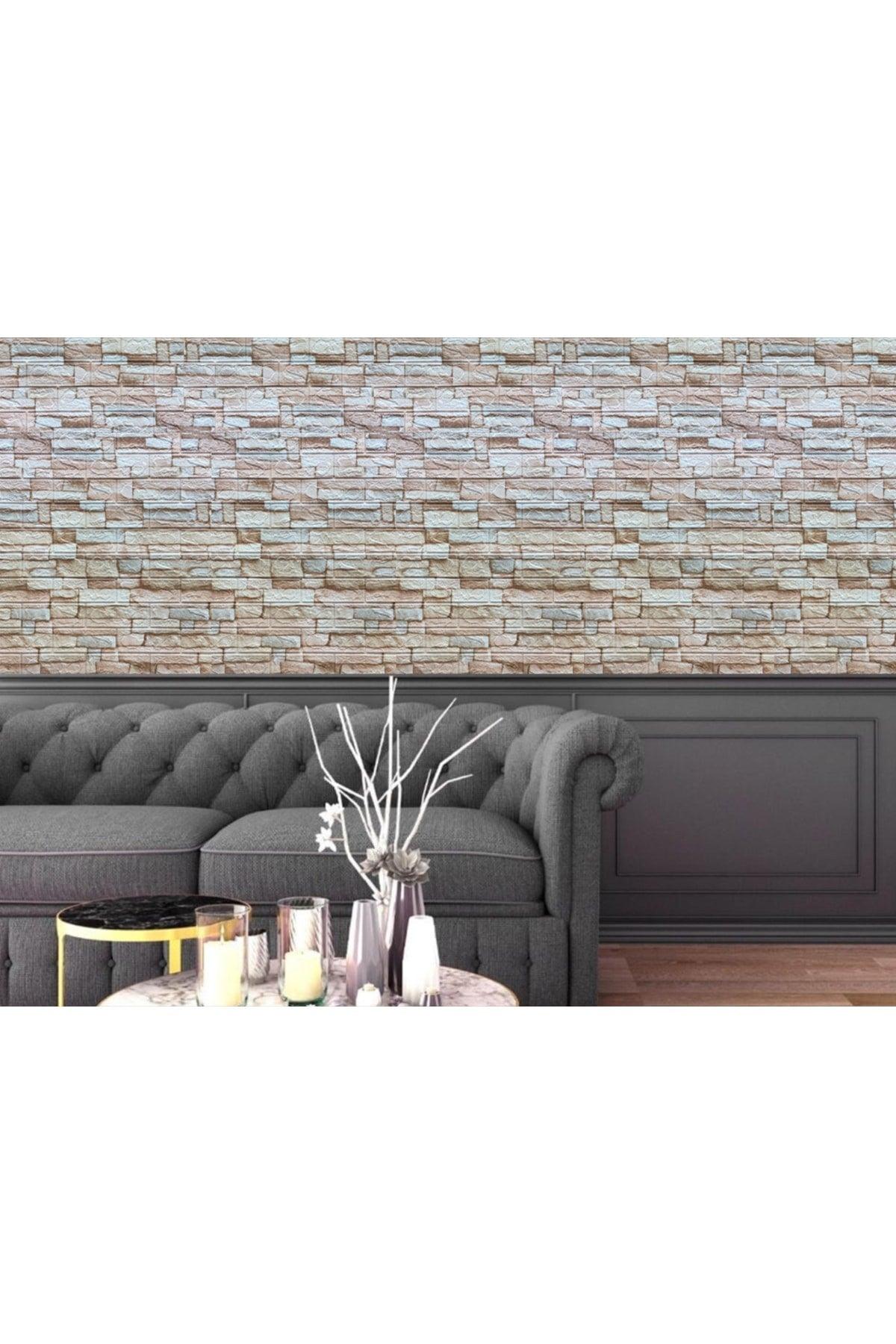 Nw46 Coffee Foam Stone Self Adhesive Decorative Wall Panel - Swordslife