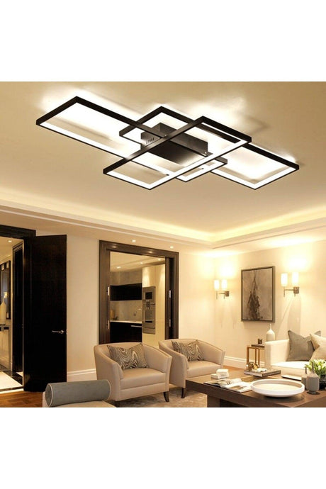 Oblong Sharp Corner Ceiling Type Led Chandelier 110x80 cm - Swordslife