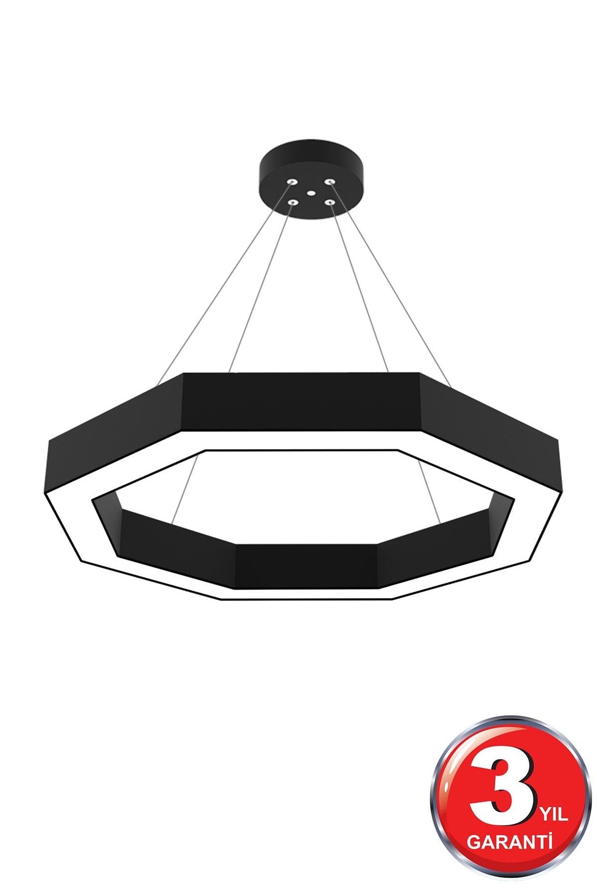 Octagon (Black Case, Daylight) Led Modern Led Chandelier - Swordslife