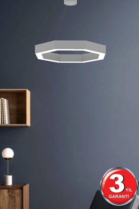 Octagon (Grey Case, Daylight) Led Modern Led Chandelier - Swordslife