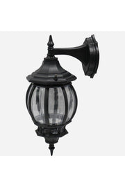 Octagonal Lantern Downward Facing Sconce Black Lamp