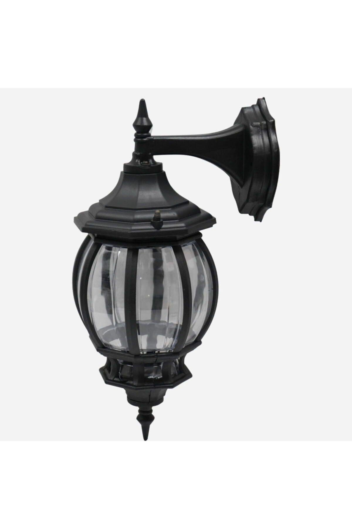 Octagonal Lantern Downward Facing Sconce Black Lamp