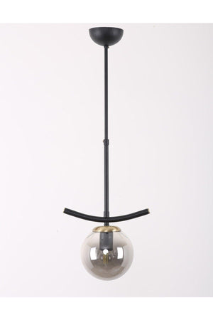 Okka Black Tumbled Smoked Glass Chandelier - Swordslife