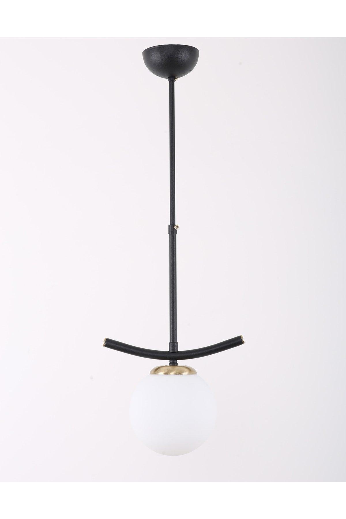 Okka Black Tumbled White Glass Chandelier - Swordslife