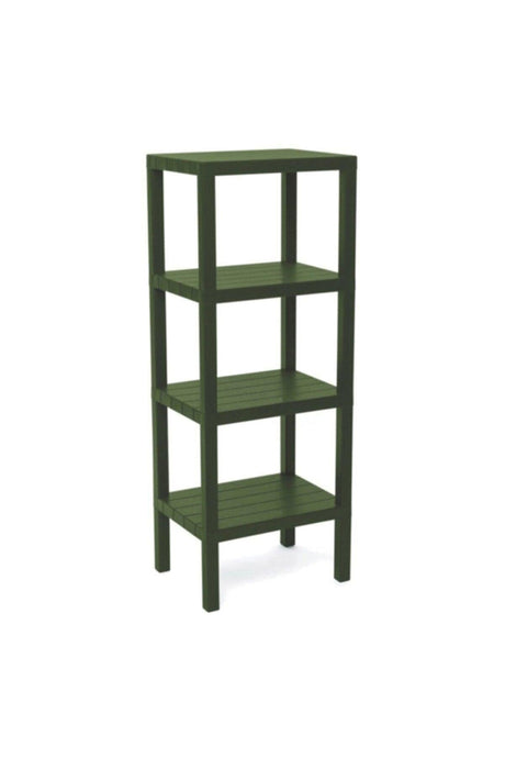 Ombeg 4 Ebenen Ahşap Gemusterte Kunststoff Regaleinheit Badezimmer, Küche, Salon Regalregulator Shelf Green - Swordslife