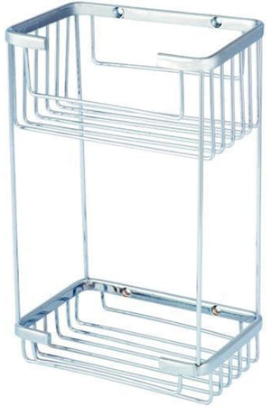 Onno Chrome Square Double Sponge And Shampoo Holder