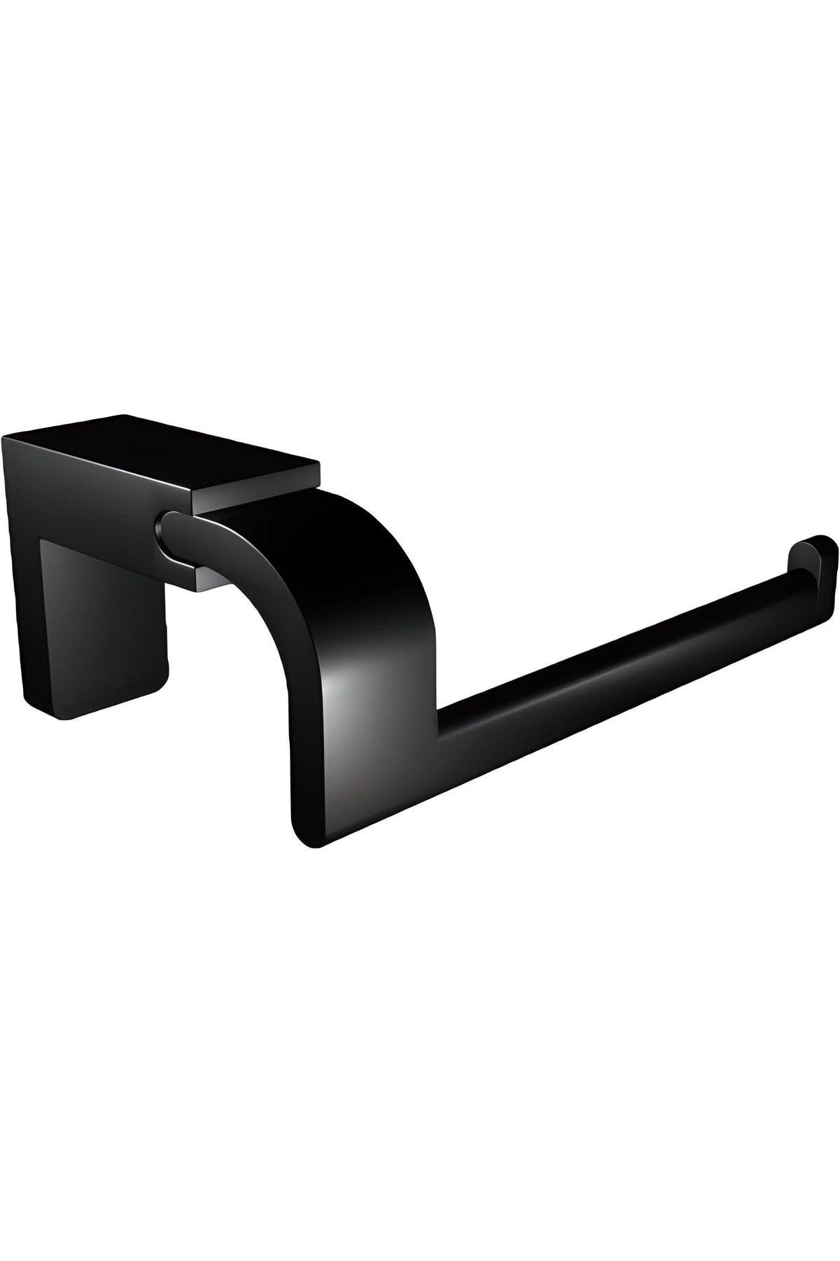 Open Toilet Roll Holder Black Color - Berlin Series - Swordslife