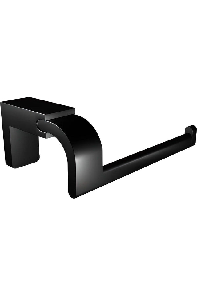 Open Toilet Roll Holder Black Color - Berlin Series - Swordslife