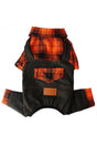 Orange Lumberjack Cat Dog Jumpsuit Cat Dog