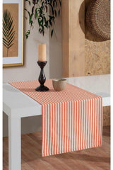 Orange Striped Authentic Linen Runner - Swordslife