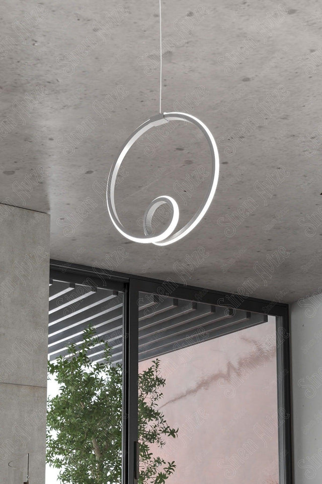 Orcen Single White Modern White Led Chandelier - Swordslife