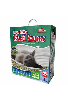Corn cob clumping cat litter, 10 liters, dust-free, eco-friendly