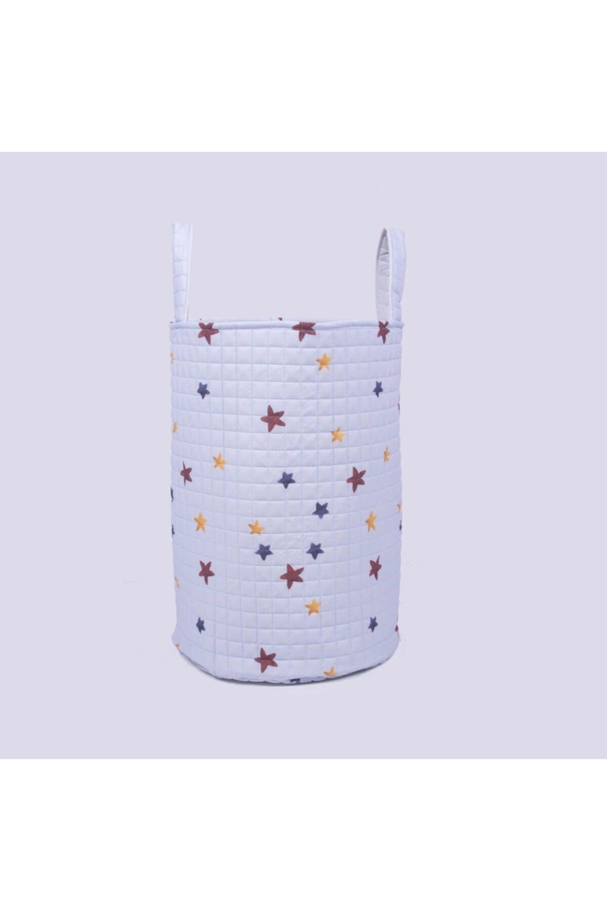 Organic Cotton Baby Toy And Laundry Basket - Colorful Star Themed - Swordslife