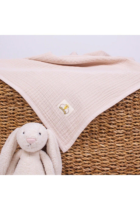 Organic Cotton 4-Ply Solid Color Muslin Baby Blanket - Cream Color - Swordslife