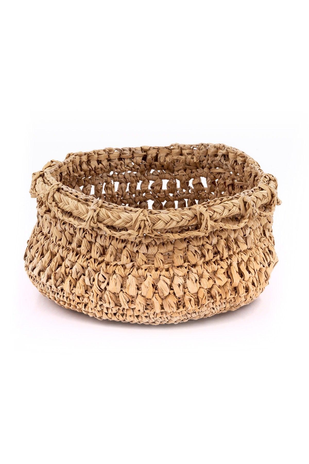 Organizer Basket Organizer Straw Color Bread