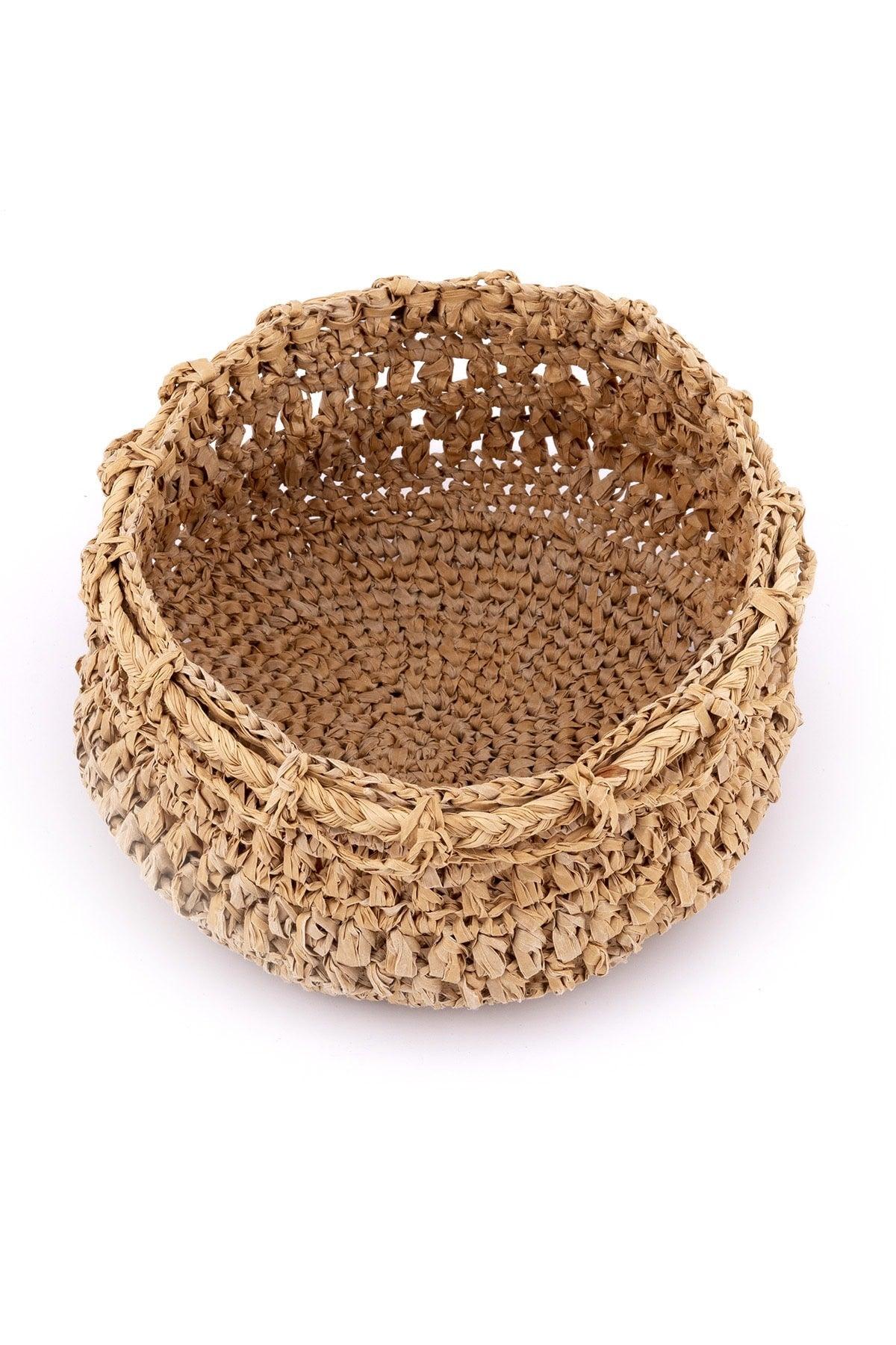 Organizer Basket Organizer Straw Color Bread