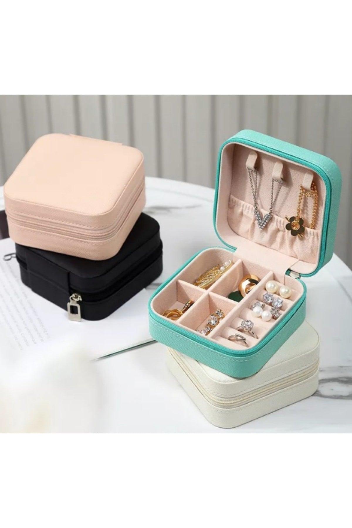 Organizer Jewelry Organizer Box Travel Jewelry Accessory Bag Turquoise - Swordslife