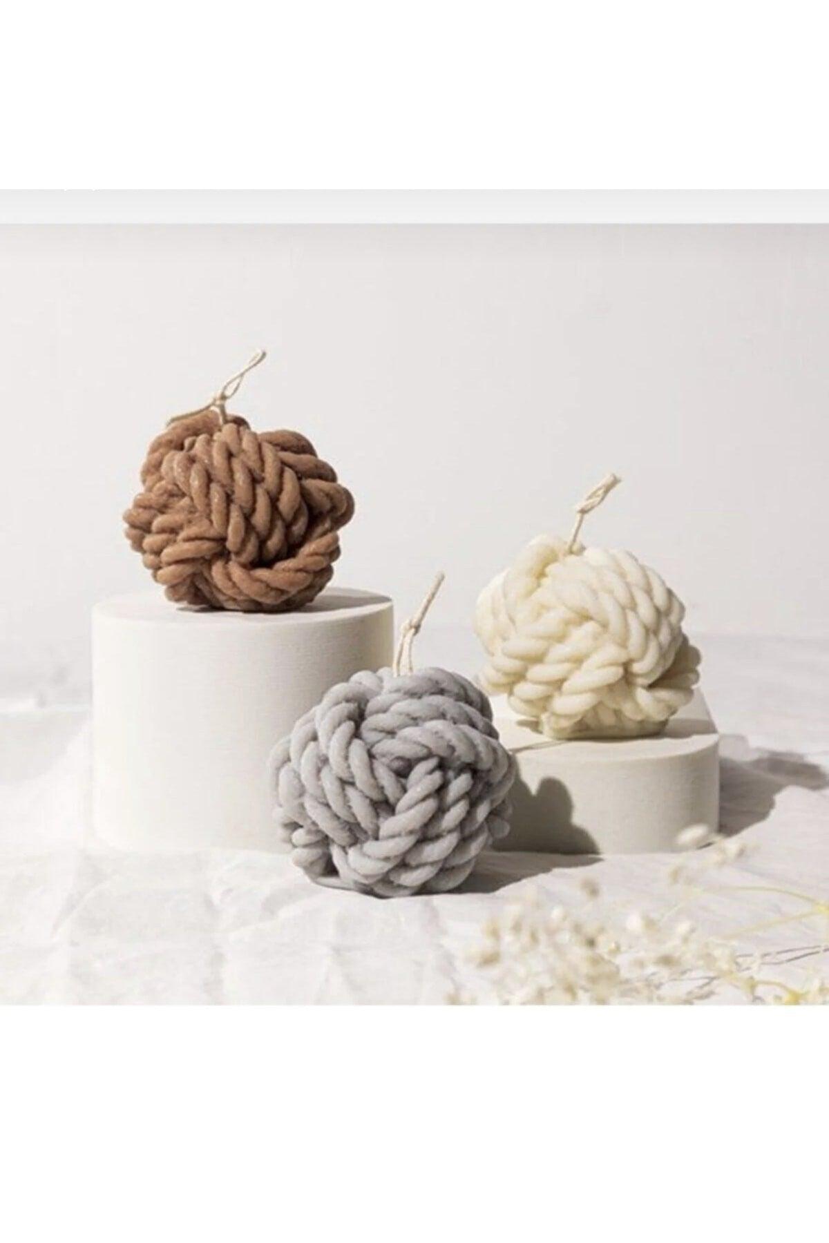 Knitted Pattern 3 Piece Decorative Ball Candle Set - Swordslife