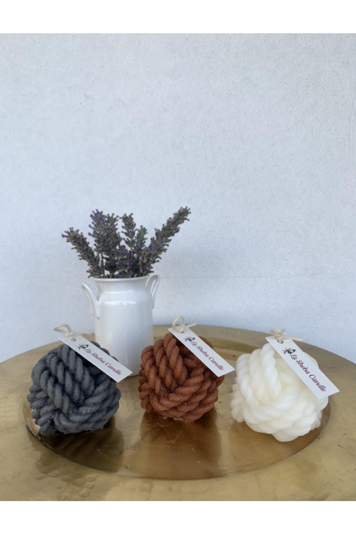 Knitted Pattern 3 Piece Decorative Ball Candle Set - Swordslife