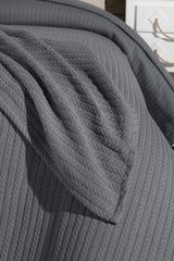 Knitting Pique Knitting Blanket 100% Cotton Thick Yarn Soft Single 170*240 - Swordslife