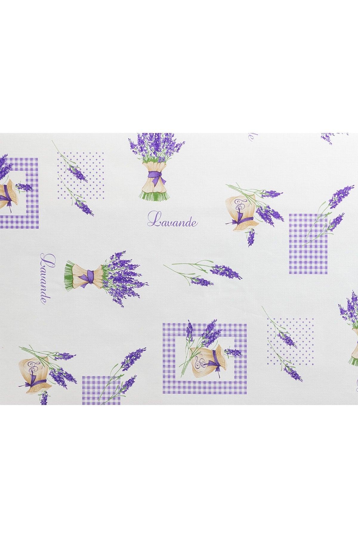 Orlina Pvc Table Cloth - White / Lilac - 100x140 Cm - Swordslife
