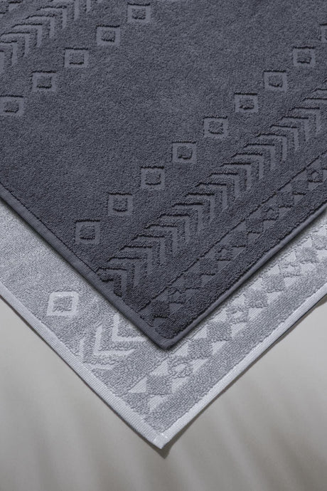 Oscuro Bathmat Space - Extra Soft, Modern 100% Cotton 50x75cm. Foot Towel / Bath Mat Set - Swordslife