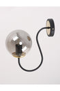 Oslo Black Gold Smoked Glass Wall Sconce - Swordslife