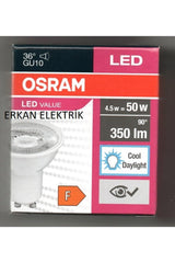 Osram 4.5 Watt Par16 Gu10 Lampholder 6500k White Led