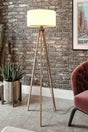 Osso Cream Color Decorative Modern Wooden Mdf Tripod Floor Floor Lamp - Swordslife