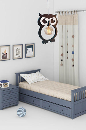 Owl Wooden Kids Baby Room Chandelier Decorative Pendant Lamp Wood Luxury Rustic Modern Decorative Lamp - Swordslife