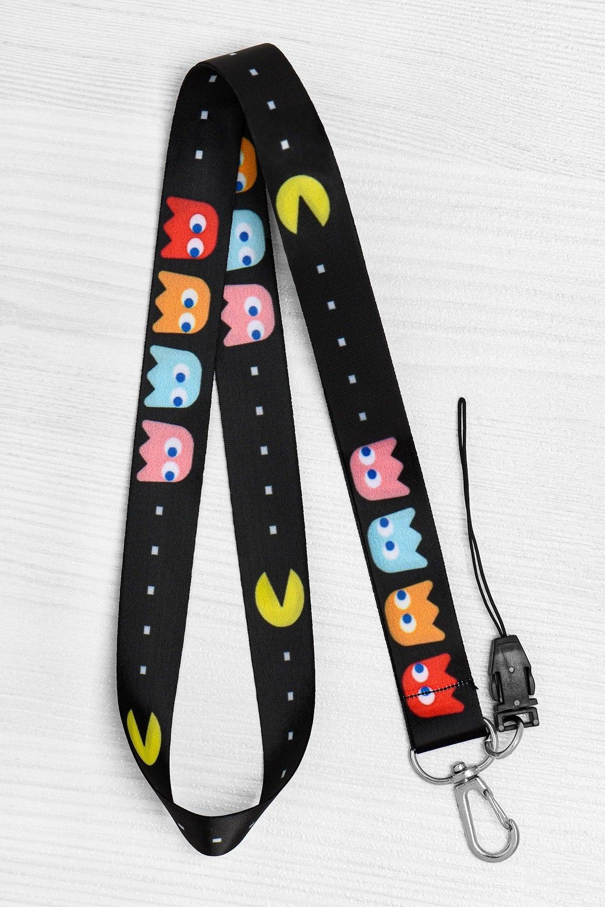 Pacman Name Badge Lanyard Phone Strap -