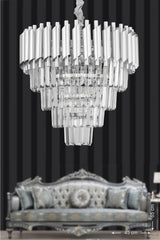 Palmira 45 Luxury Chandelier with Crystal Stone - (silver-gilt) - Swordslife