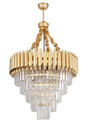 Palmira 55 Luxury Chandelier with Crystal Stone - (yellow-gilt) - Swordslife