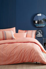 Pamena Ranforce Double Duvet Cover Set - Salmon - Swordslife