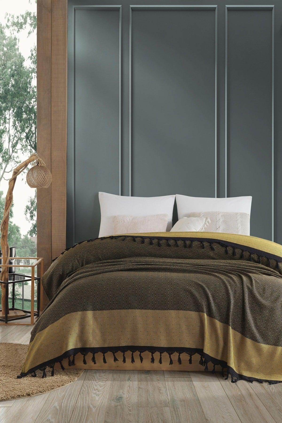 Cotton Double Pique And Bedspread - Melsa Yellow - Swordslife