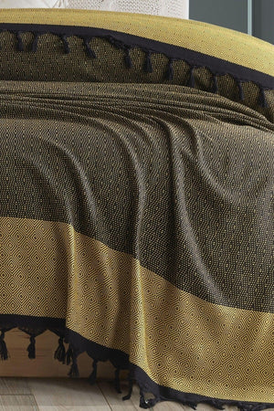 Cotton Double Pique And Bedspread - Melsa Yellow - Swordslife