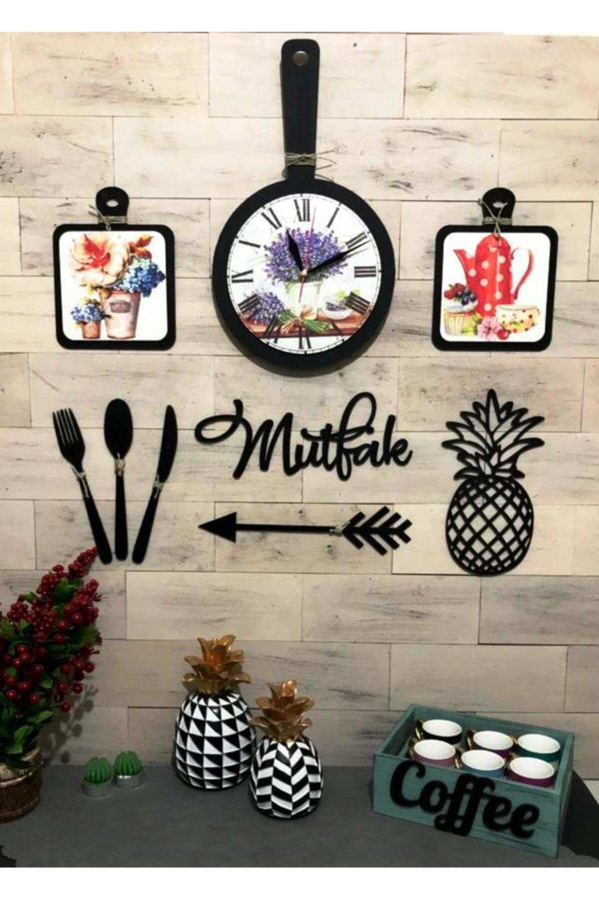 Decorative Kitchen Wall Decor with Pan Clock - Swordslife