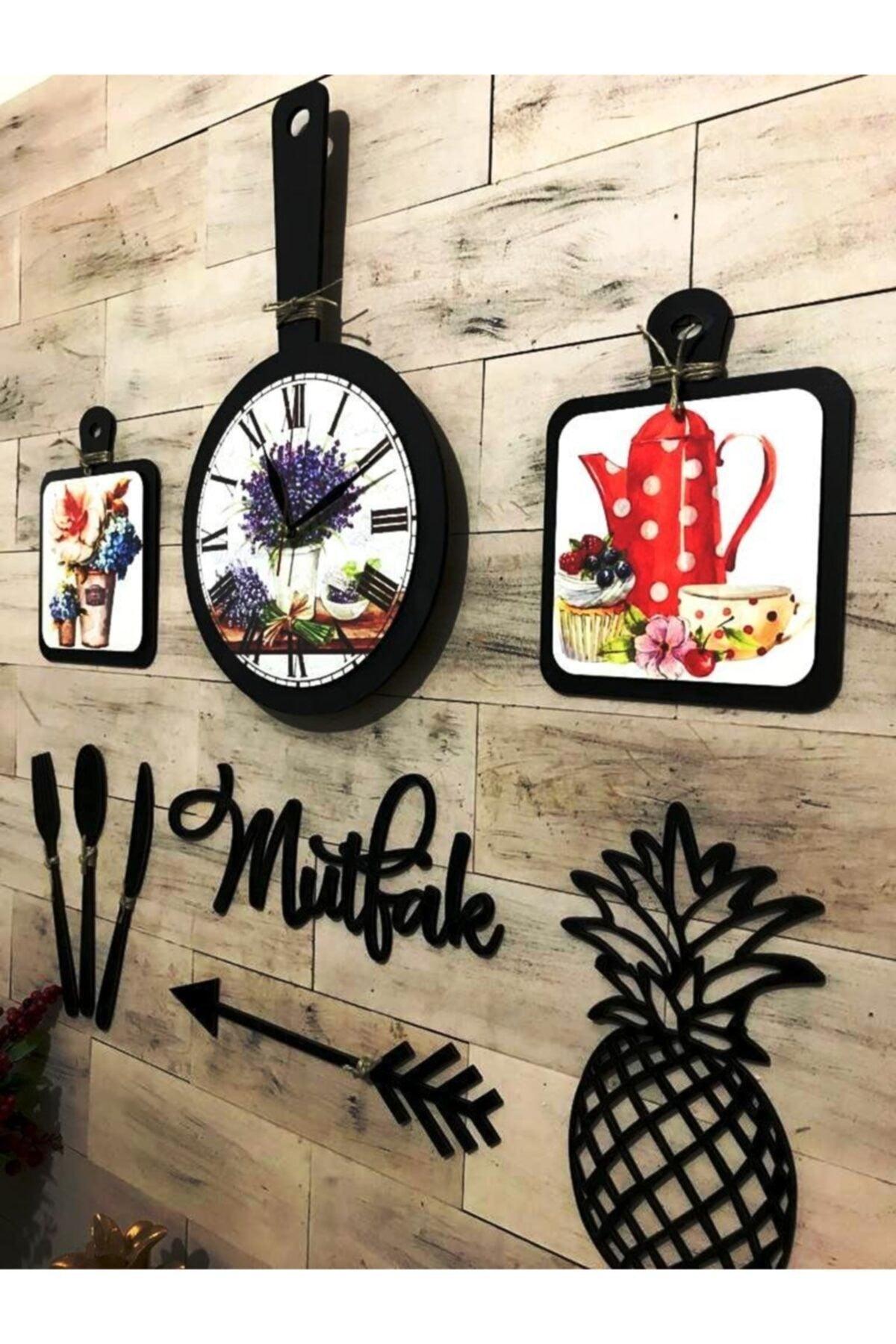 Decorative Kitchen Wall Decor with Pan Clock - Swordslife