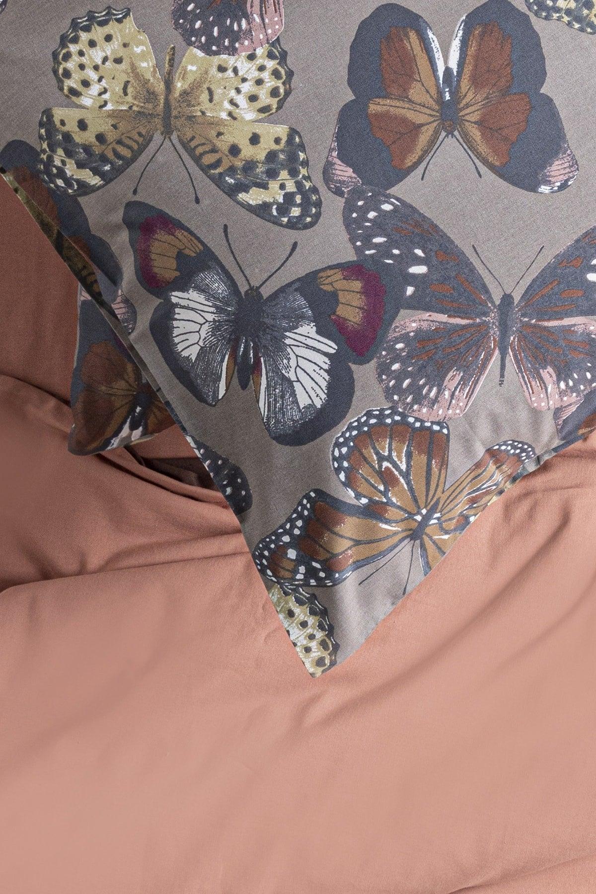 Papilions Cotton 2-Pack Pillowcase 50x70 Cm Brown - Swordslife