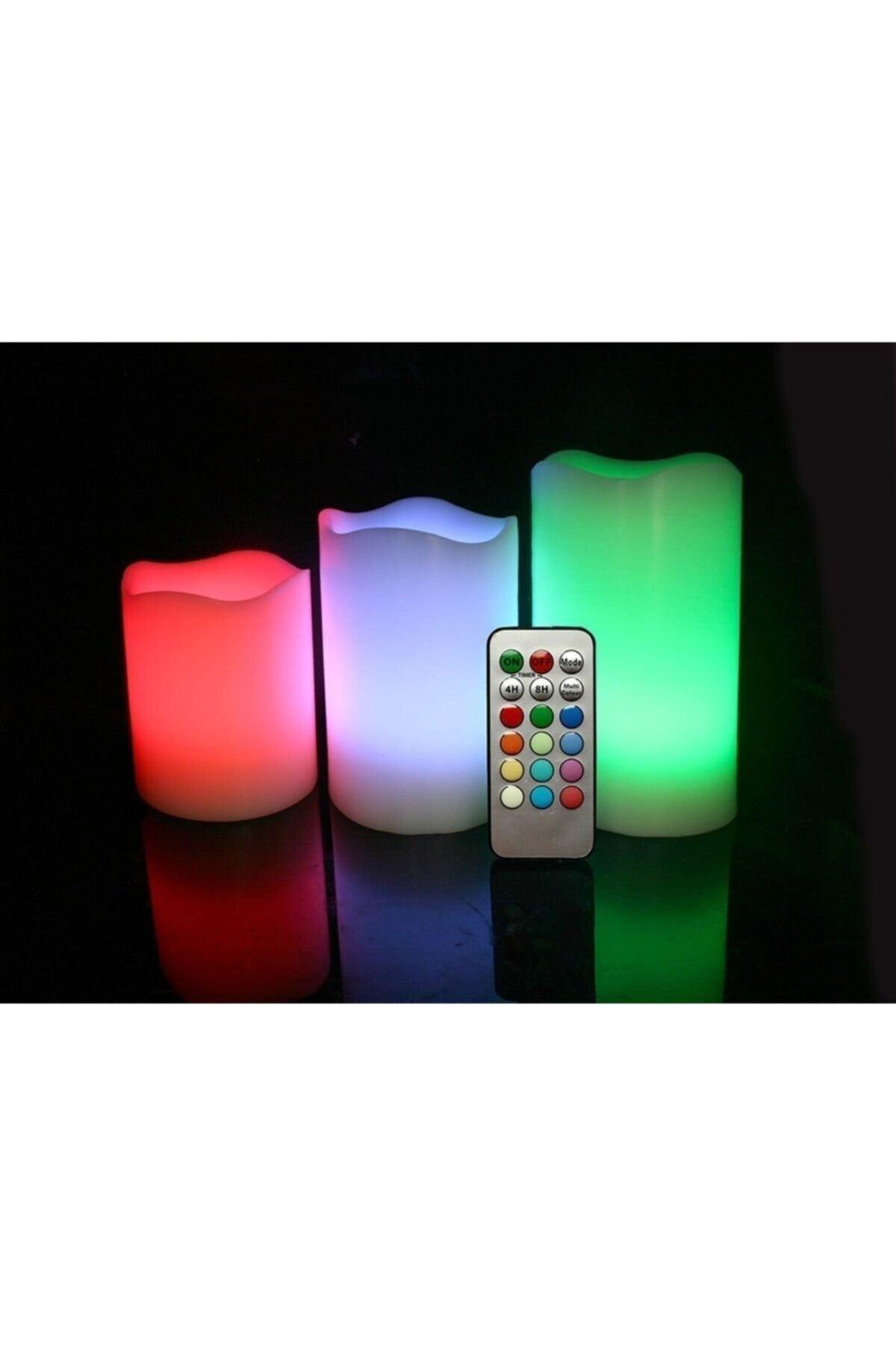 Paraffin Coated Led Candle with Remote (3 Pieces)