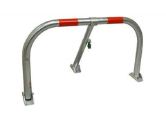 Heavy-Duty Parking Barrier with Padlock and Reflective Strips