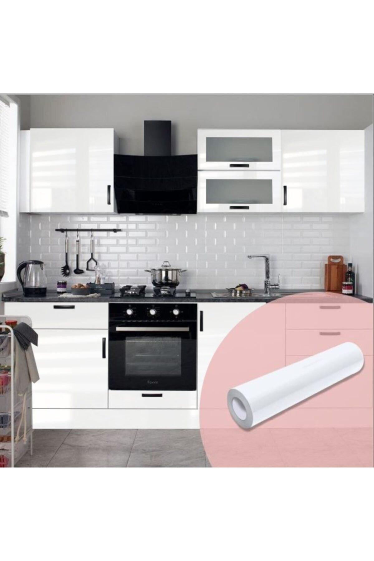 Glossy White Foil Adhesive Kitchen Cabinet Covering Foil 50cm X 2 Meters - Swordslife